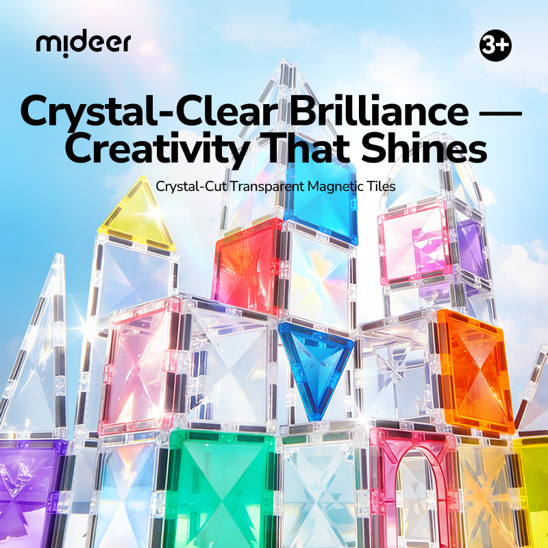 Mideer magnetic blocks - transparent diamonds (50 pcs)