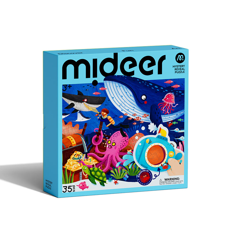Secret puzzles with glasses 3D mideer – Ocean (35 el.) [nowe opakowanie]