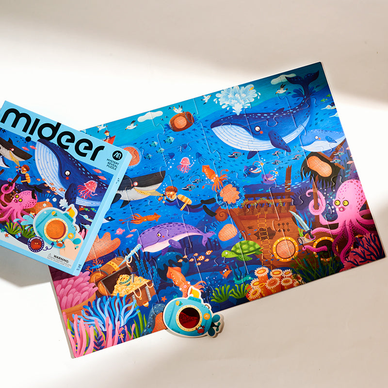 Secret puzzles with glasses 3D mideer – Ocean (35 el.) [nowe opakowanie]