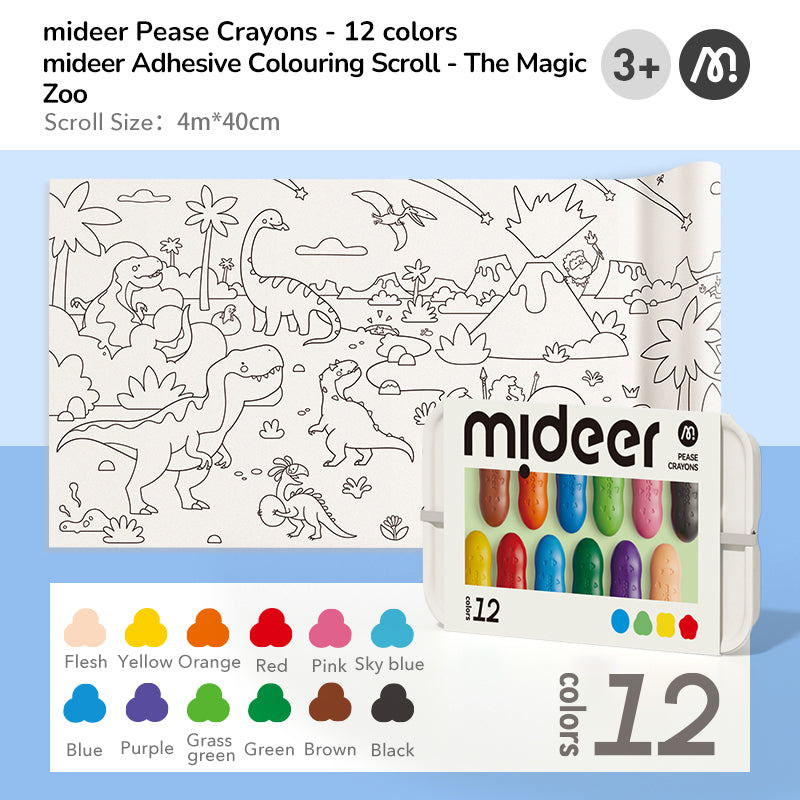 First beeswax crayon beans from mideer – 12 colors