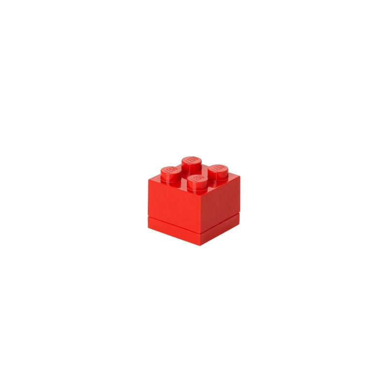 Minipudełko LEGO czerwone w kształcie klasycznej cegiełki do przechowywania drobnych przedmiotów