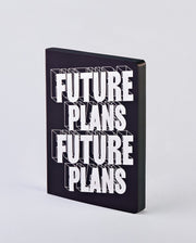 Notatnik Future Plans z czarną okładką i białym napisem Future Plans od BV JACOB COMPANY