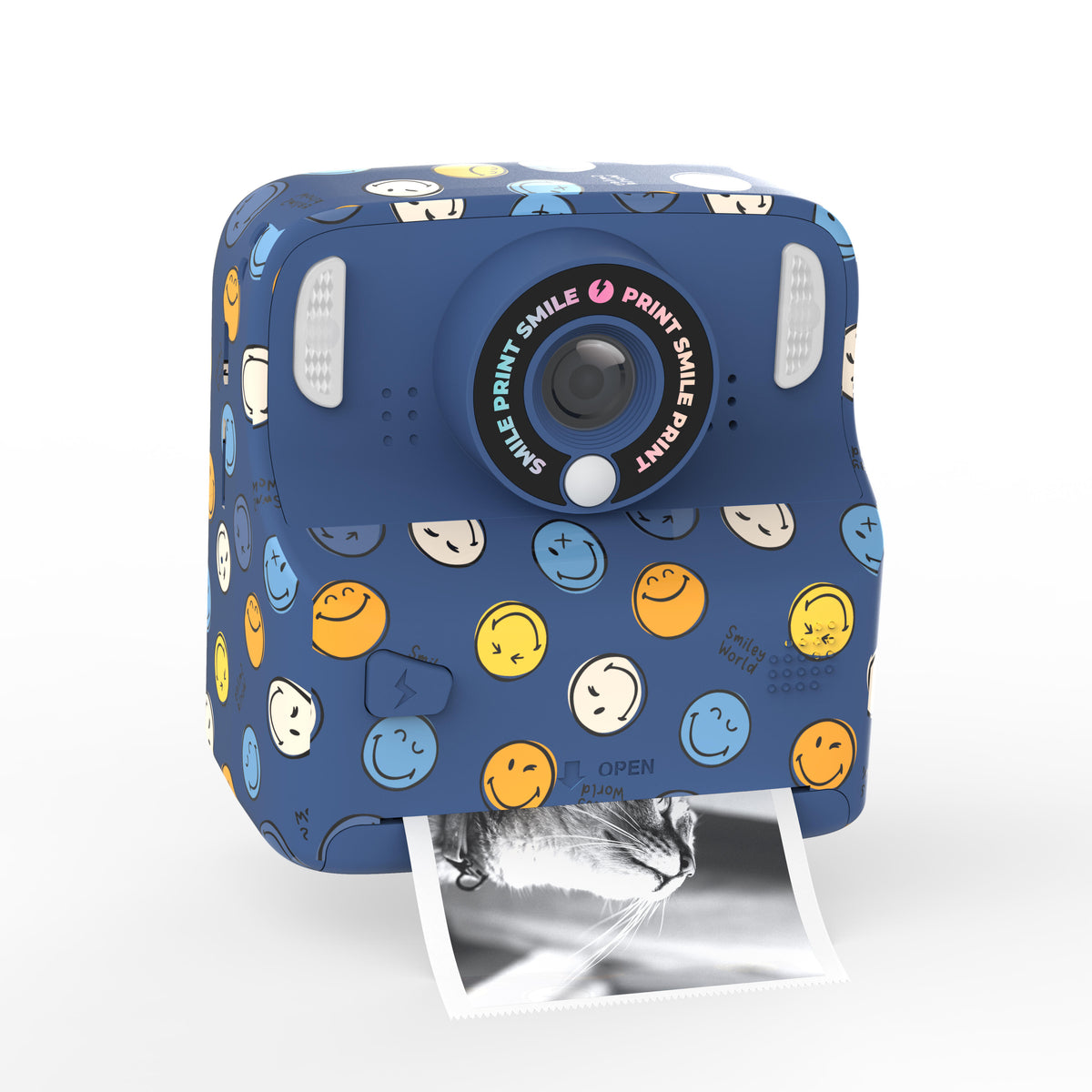 PixiSmiley MOB digital camera with printing function – blue