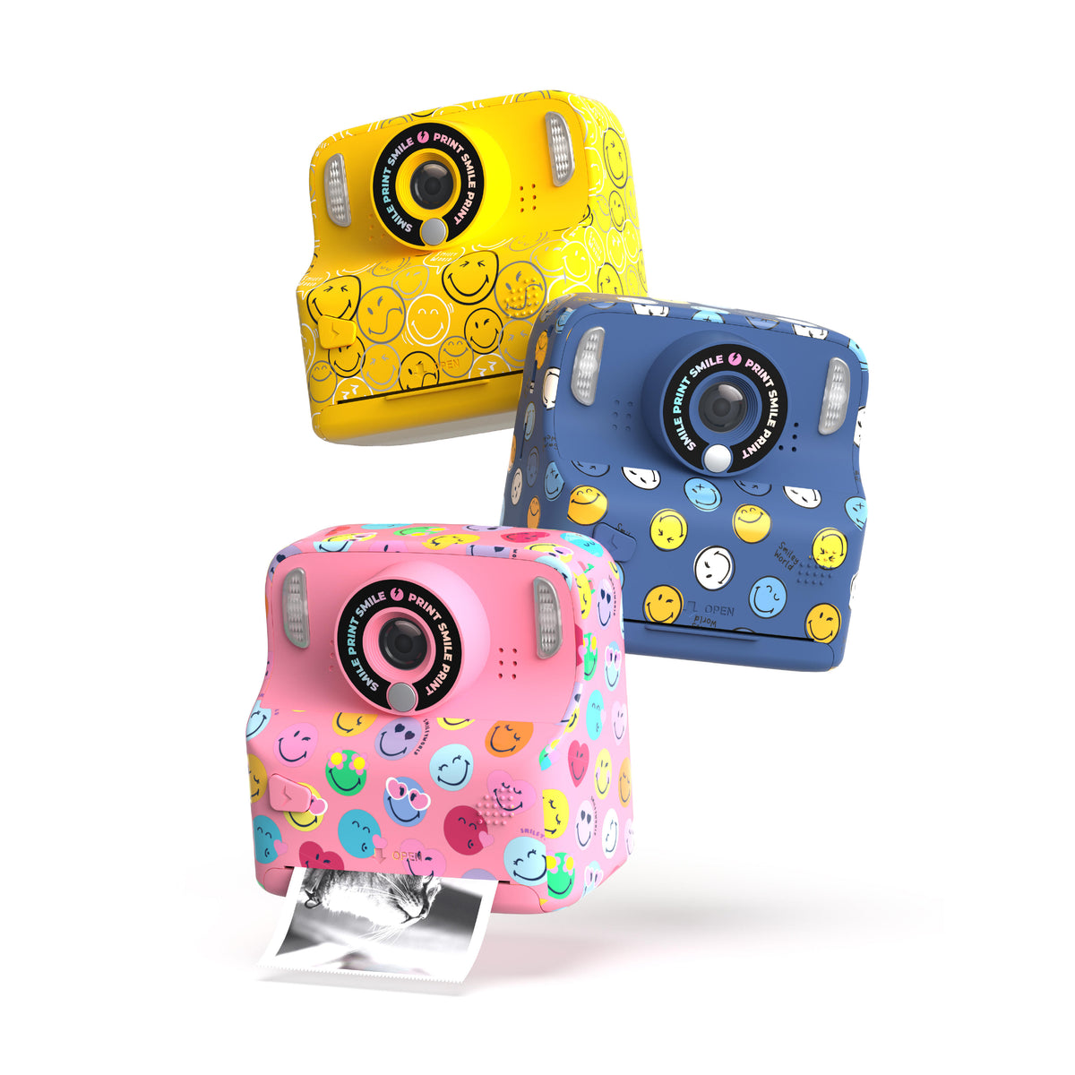 PixiSmiley MOB digital camera with printing function – yellow