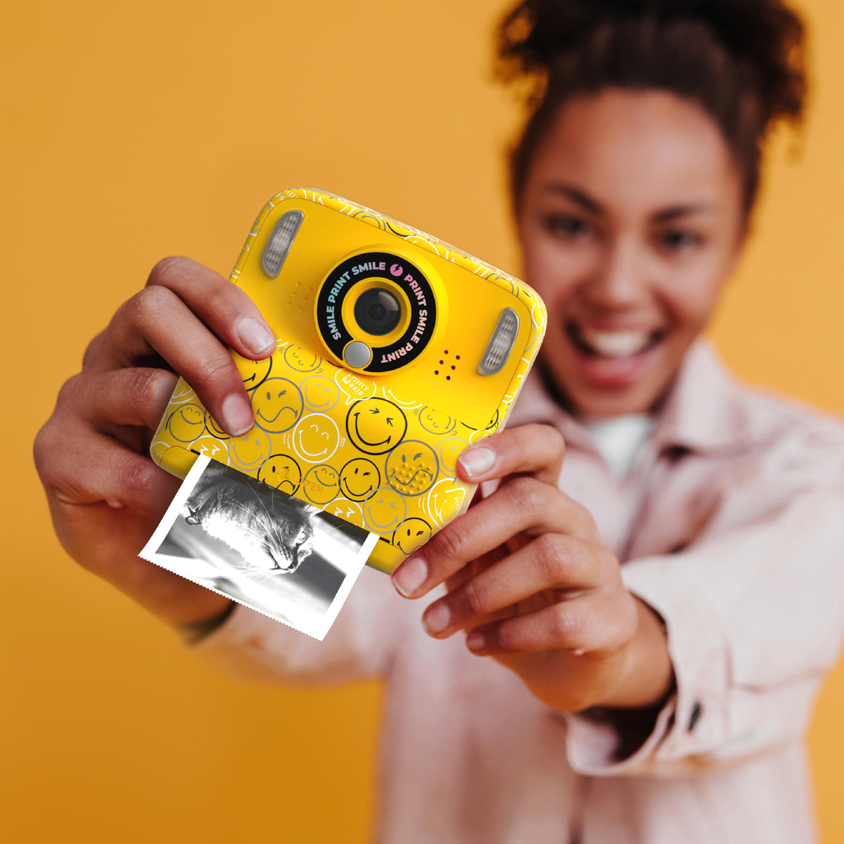 PixiSmiley MOB digital camera with printing function – yellow