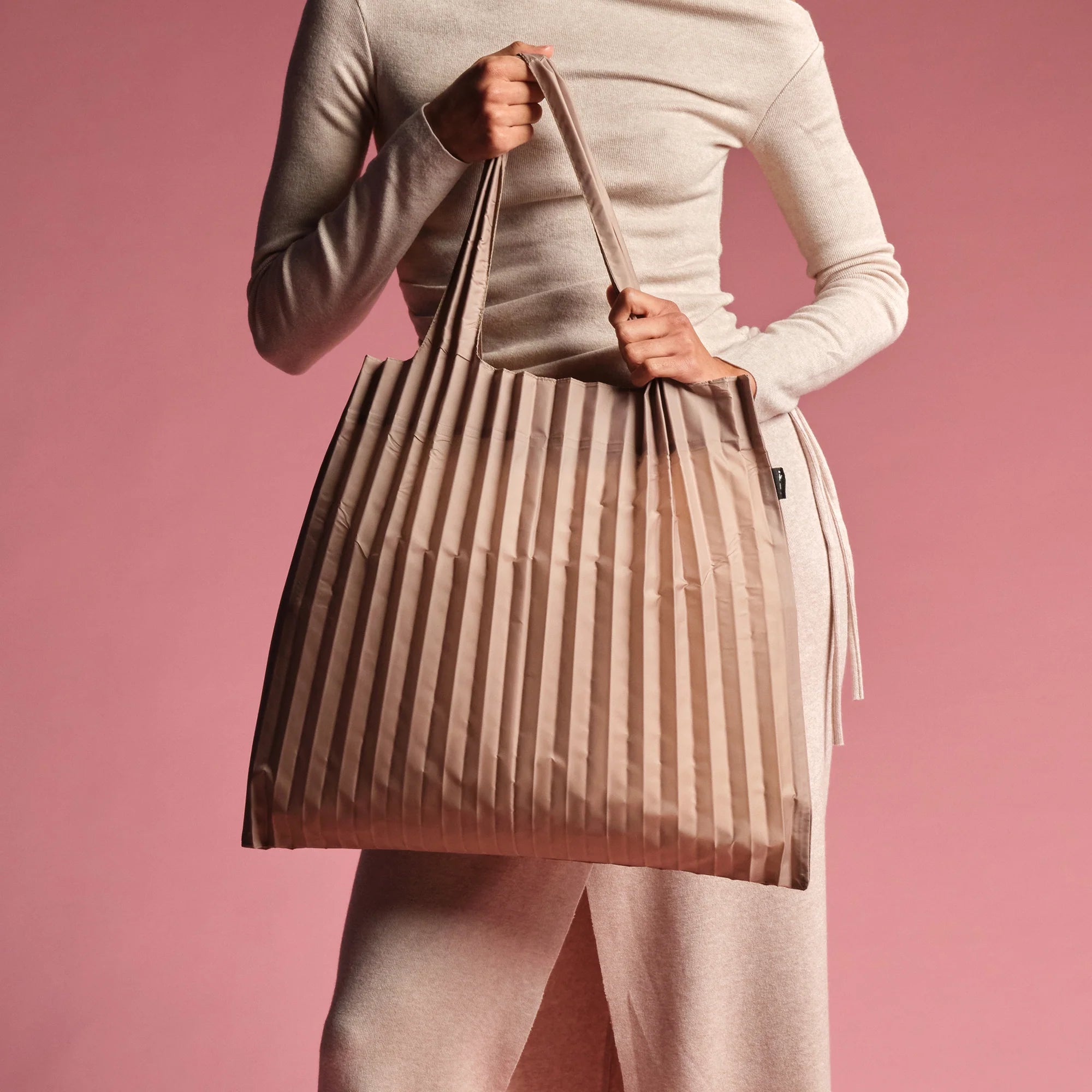 Torba plisowana LOQI – mocha