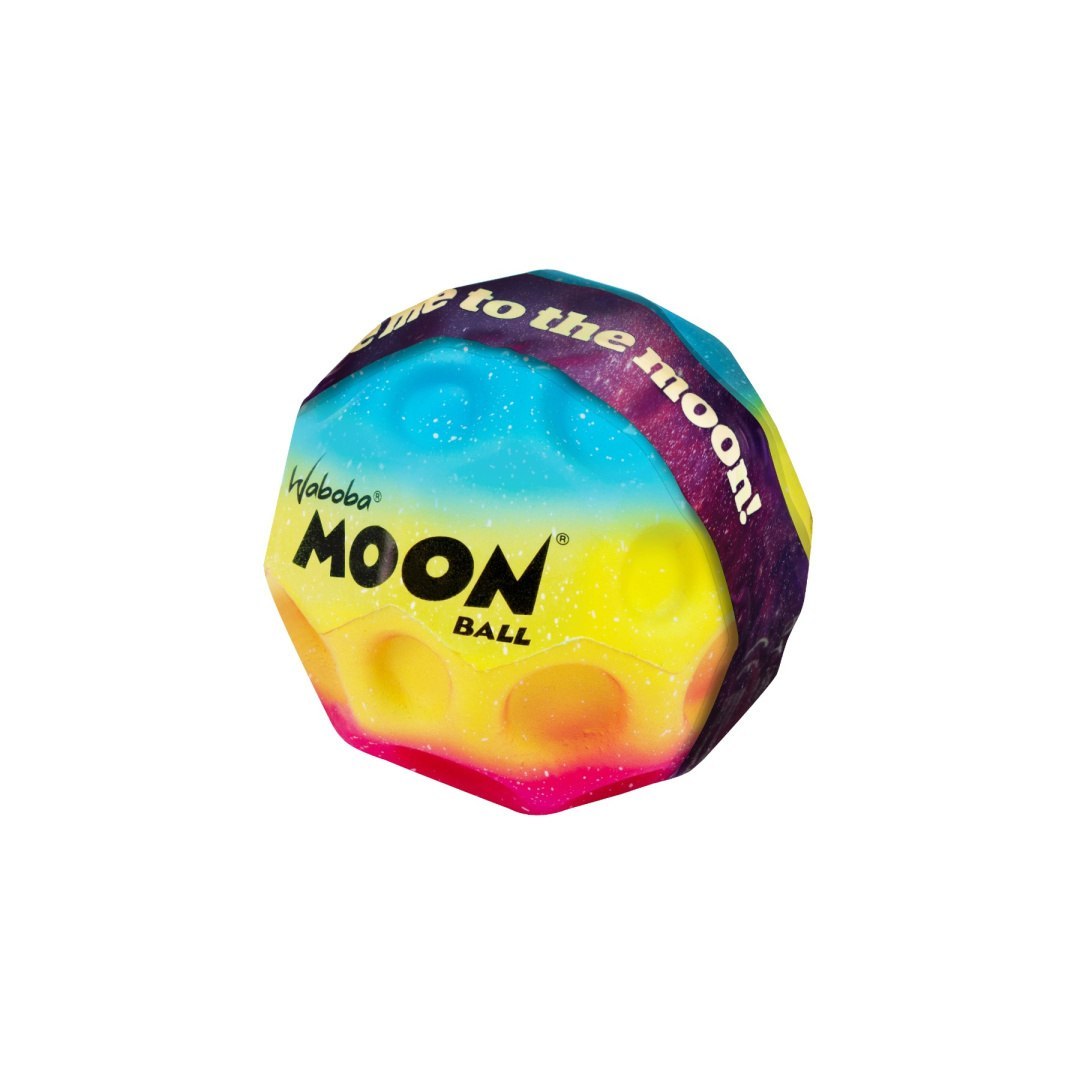 Kolorowa piłeczka Waboba Gradient Moon Ball z nadrukiem i fakturą inspirowaną powierzchnią księżyca