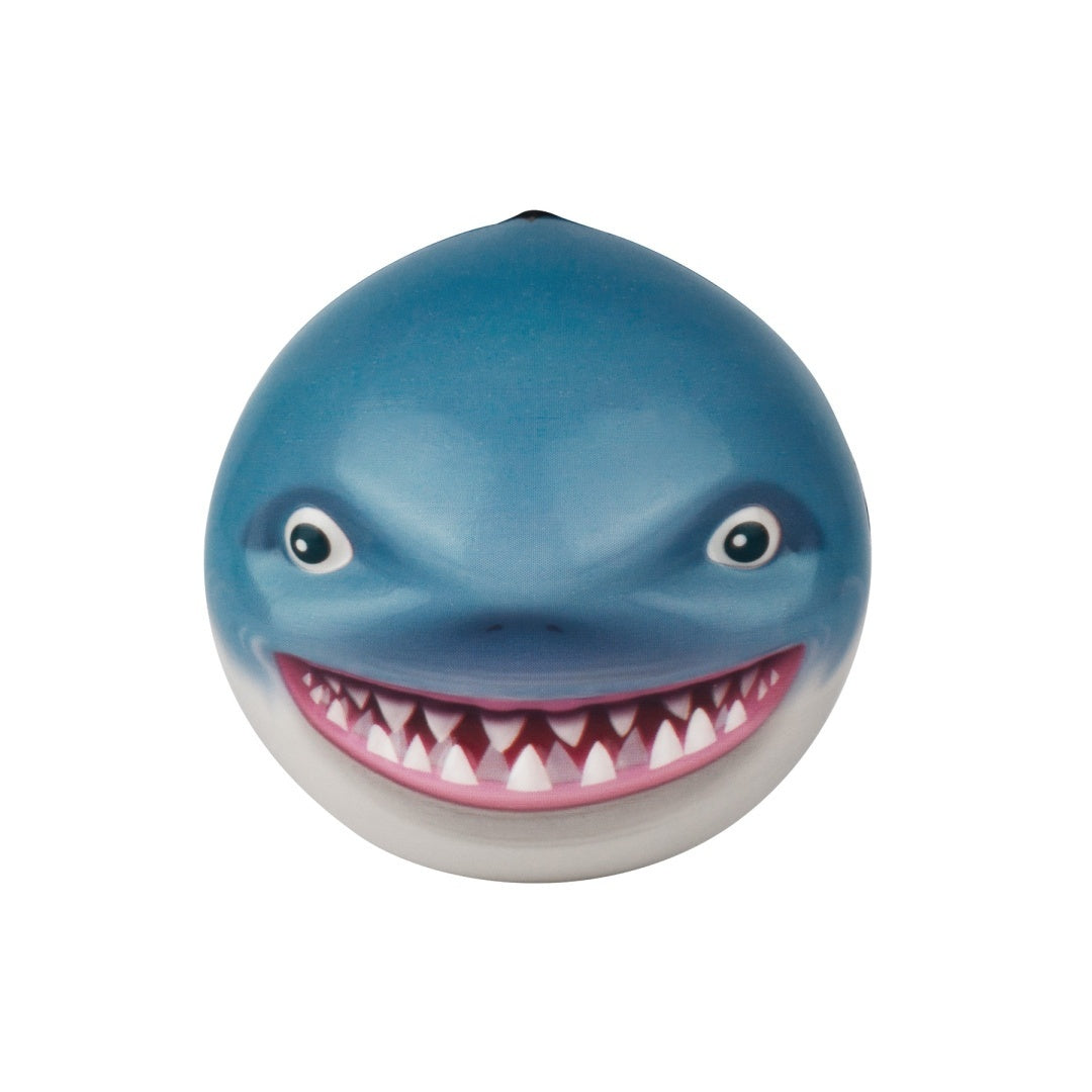 piłeczka Waboba Sharky Shark o wzorze rekina z szerokim uśmiechem i ostrymi zębami