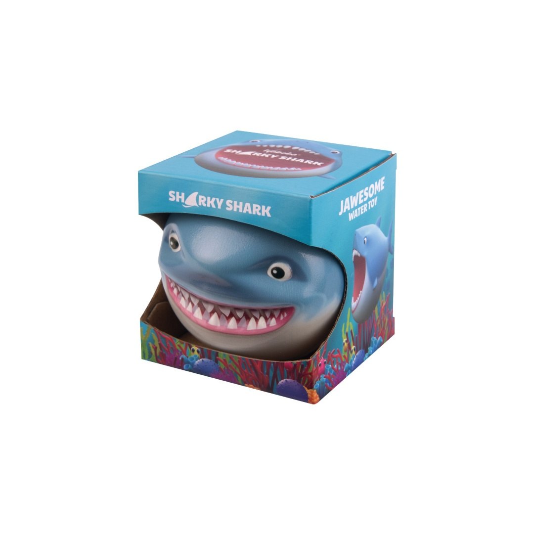 Piłeczka Waboba Sharky Shark w kształcie rekina w niebieskim opakowaniu do zabawy w wodzie