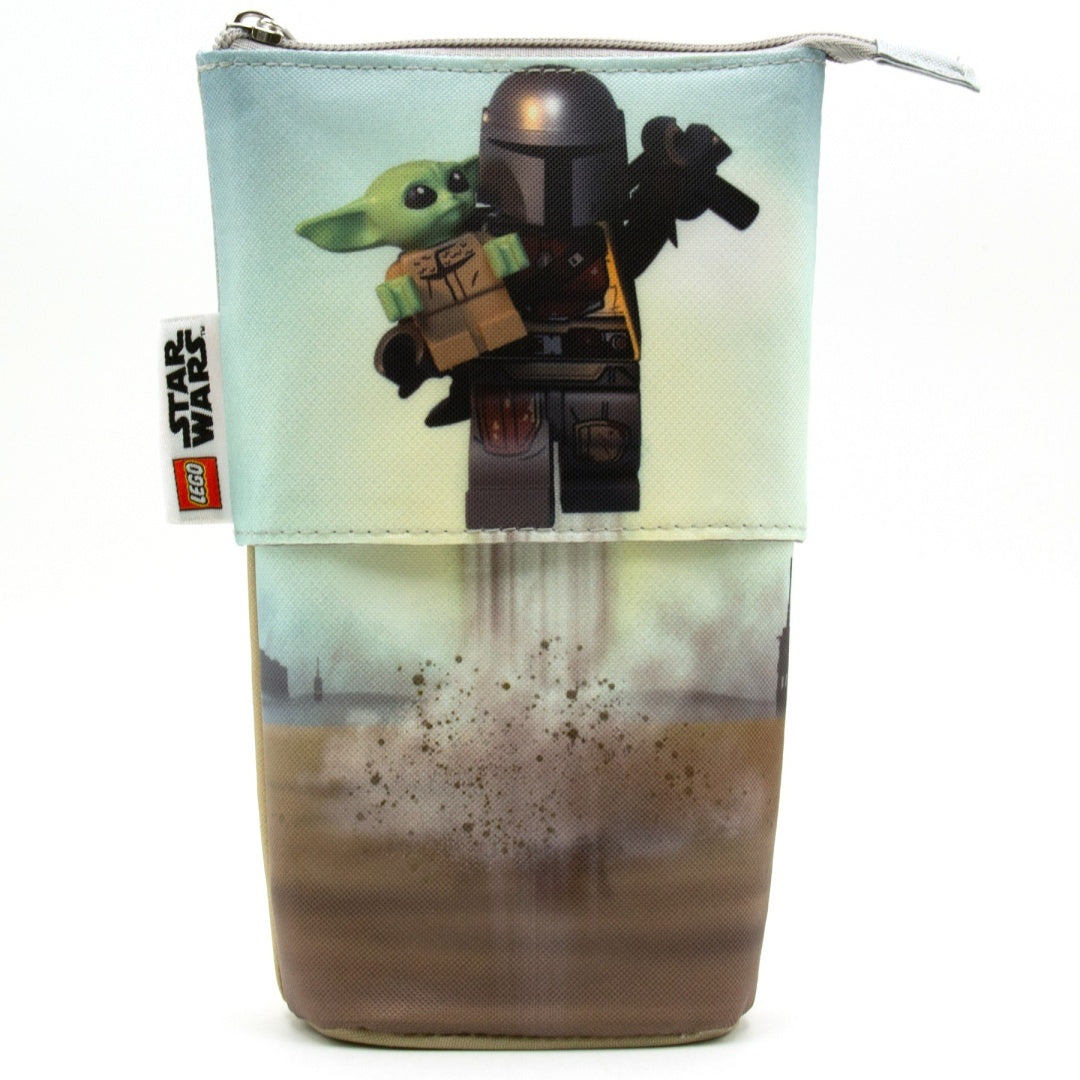Piórnik LEGO Star Wars Mandalorian z postaciami Mandalorianina i Dziecka Yody na suwak