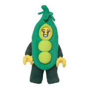 Pluszak LEGO Groszek przedstawiający zabawnego ludzika w zielonym kostiumie groszku