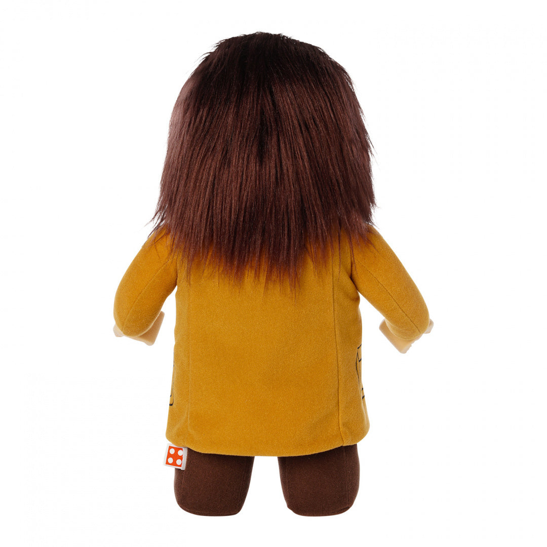 Pluszak Hagrid Lego Harry Potter widok od tyłu w żółtym płaszczu i brązowych włosach