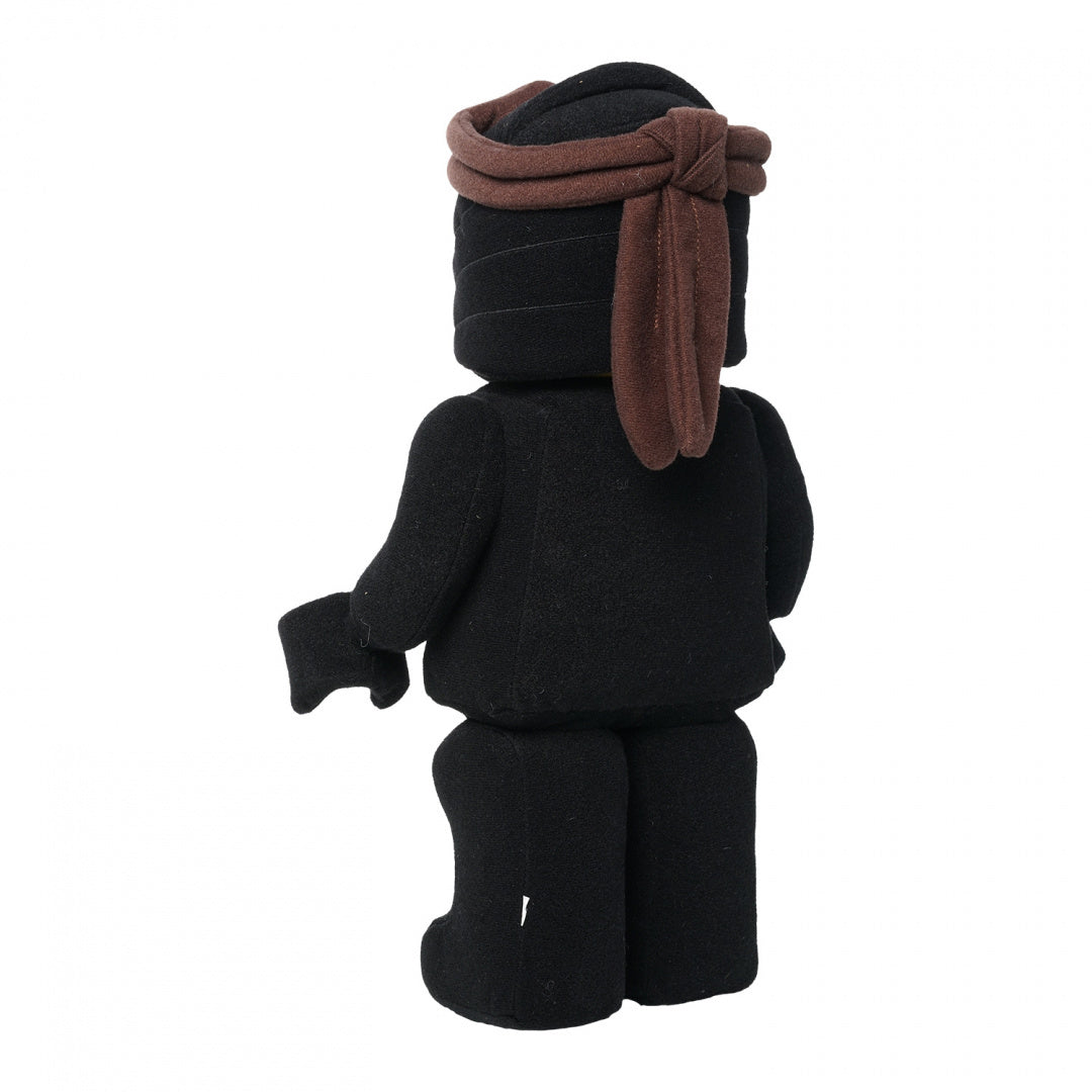 Pluszak LEGO Ninjago Cole czarny ninja z brązową opaską z tyłu postaci