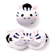 Pluszowa poduszka podróżna z opaską na oczy w kształcie zebra od Puckator