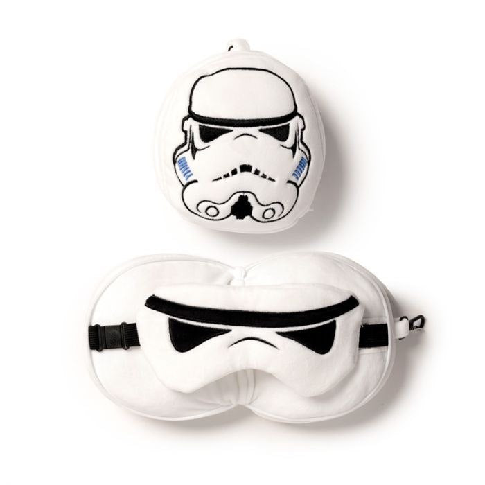 Poduszka podróżna Star Wars w kształcie hełmu szturmowca z materiału miękkiego i białego