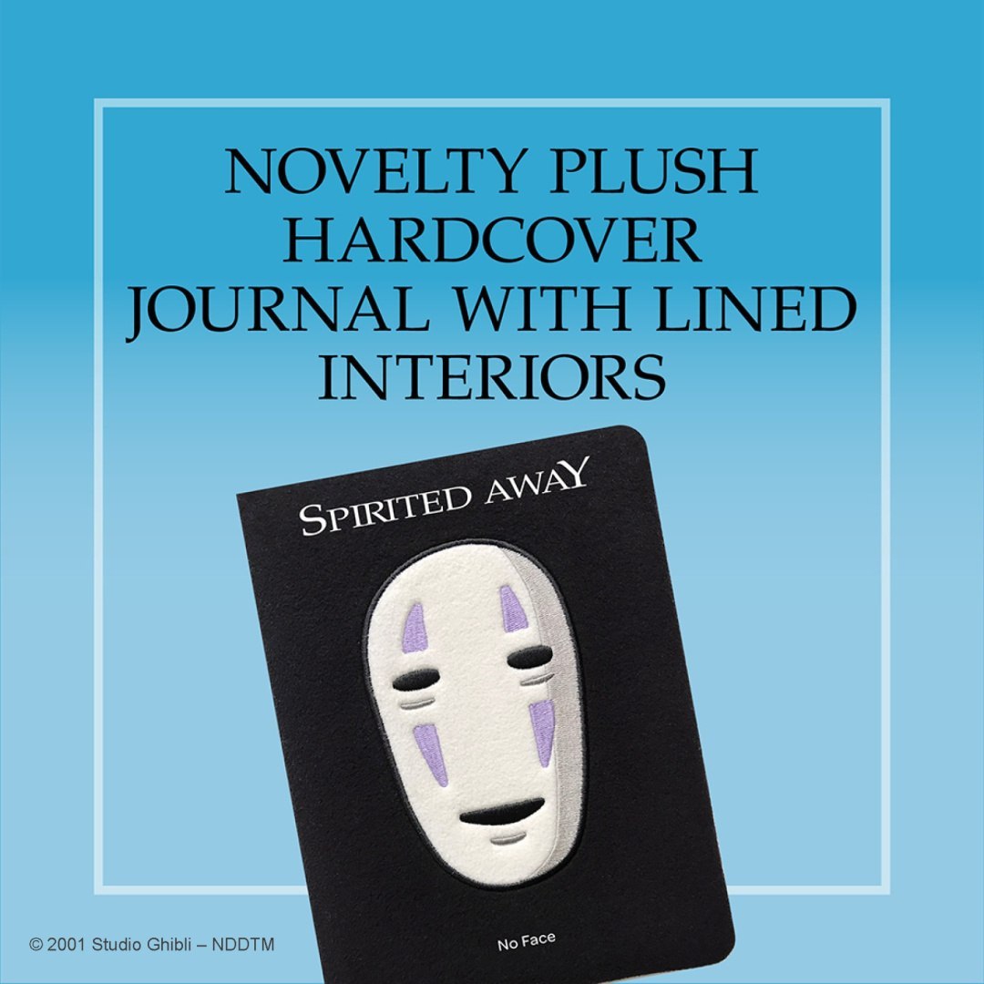 Pluszowy notatnik No Face z twardą okładką inspirowany Spirited Away studia Ghibli