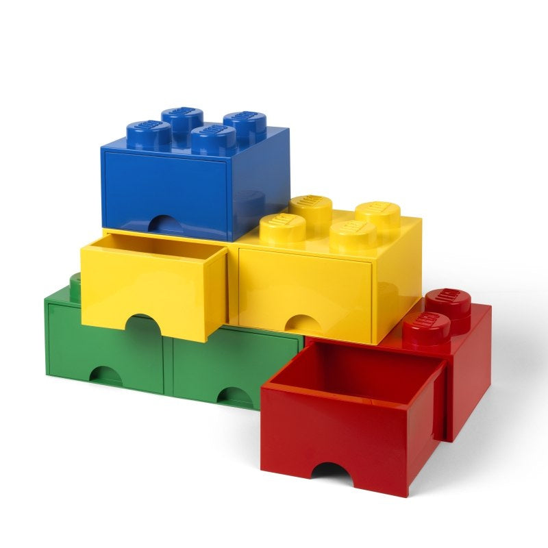 Szuflada LEGO Brick 8 żółta i inne kolorowe szuflady w kształcie klocków LEGO do przechowywania