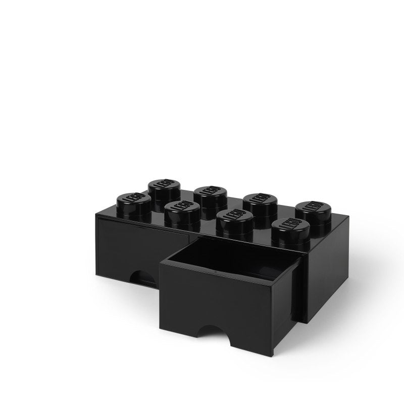 Czarna szuflada LEGO Brick 8 czarna w kształcie klocka LEGO do przechowywania