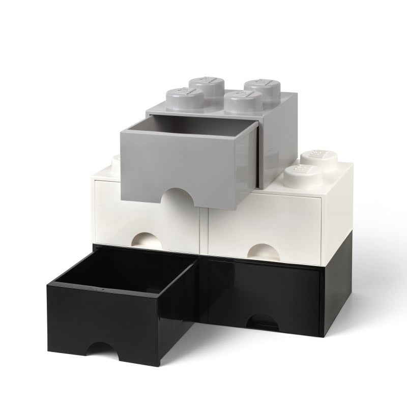 Szuflada LEGO Brick 8 czarna w kształcie klocka do przechowywania akcesoriów LEGO