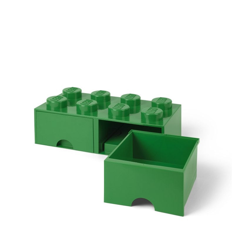 Zielona szuflada LEGO Brick 8 do przechowywania klocków i drobiazgów