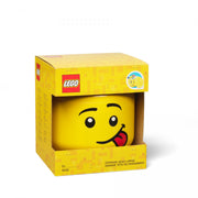 Pojemnik LEGO duża głowa chłopiec żółty z zabawną miną do przechowywania klocków