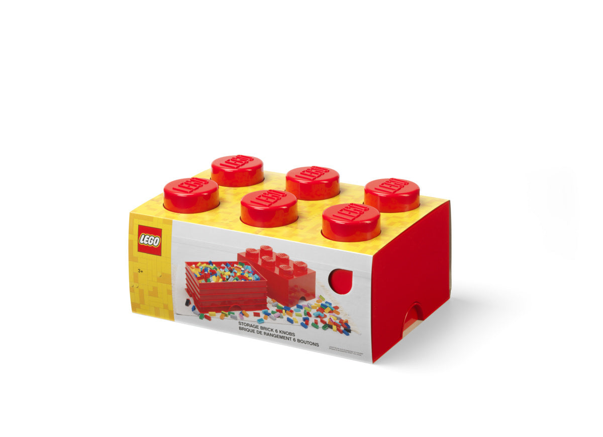 LEGO pojemnik LEGO Brick 6 czerwony do przechowywania klocków w kształcie ogromnego klocka