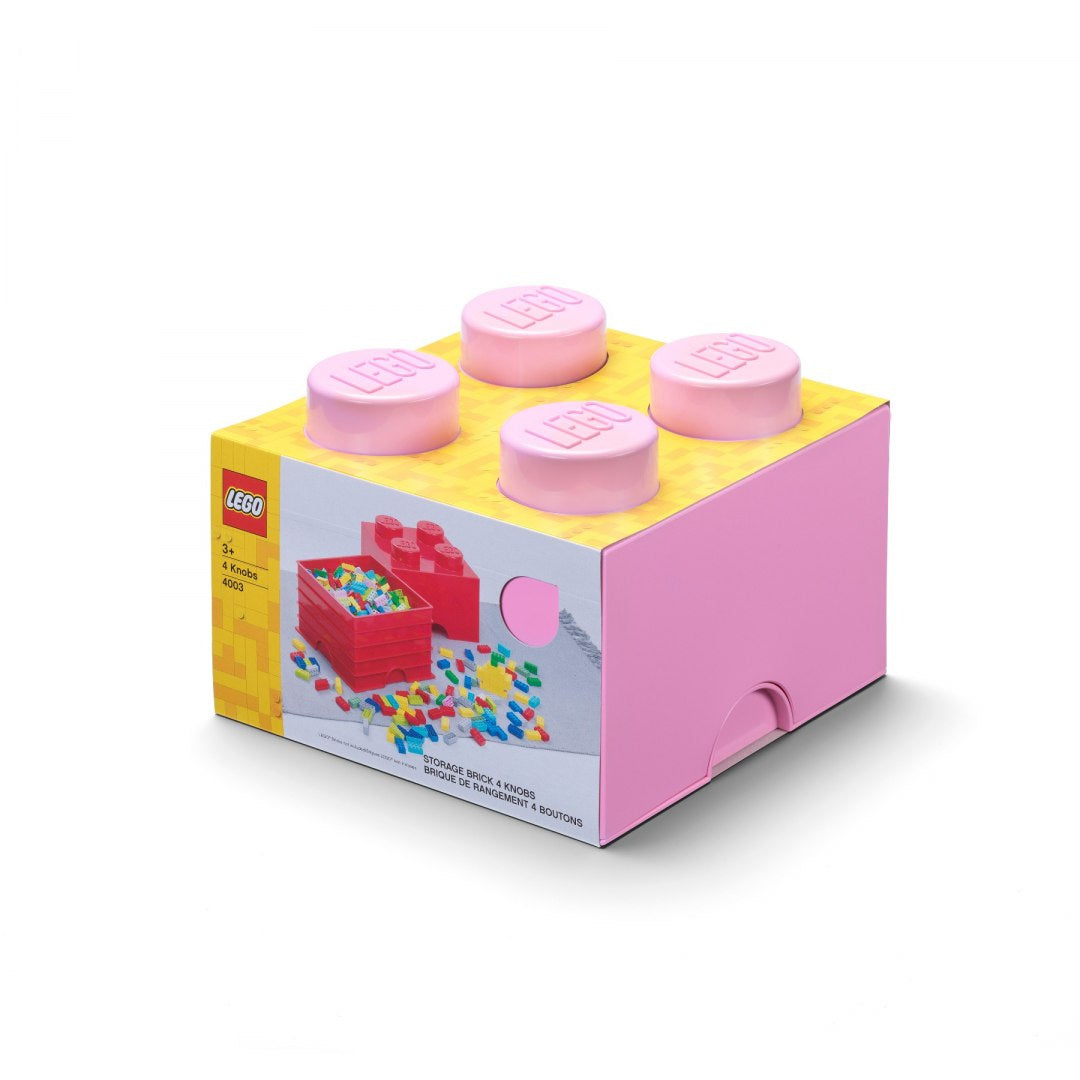 LEGO® pojemnik LEGO Brick 4 jasnoróżowy klocki pojemnik na zabawki i akcesoria