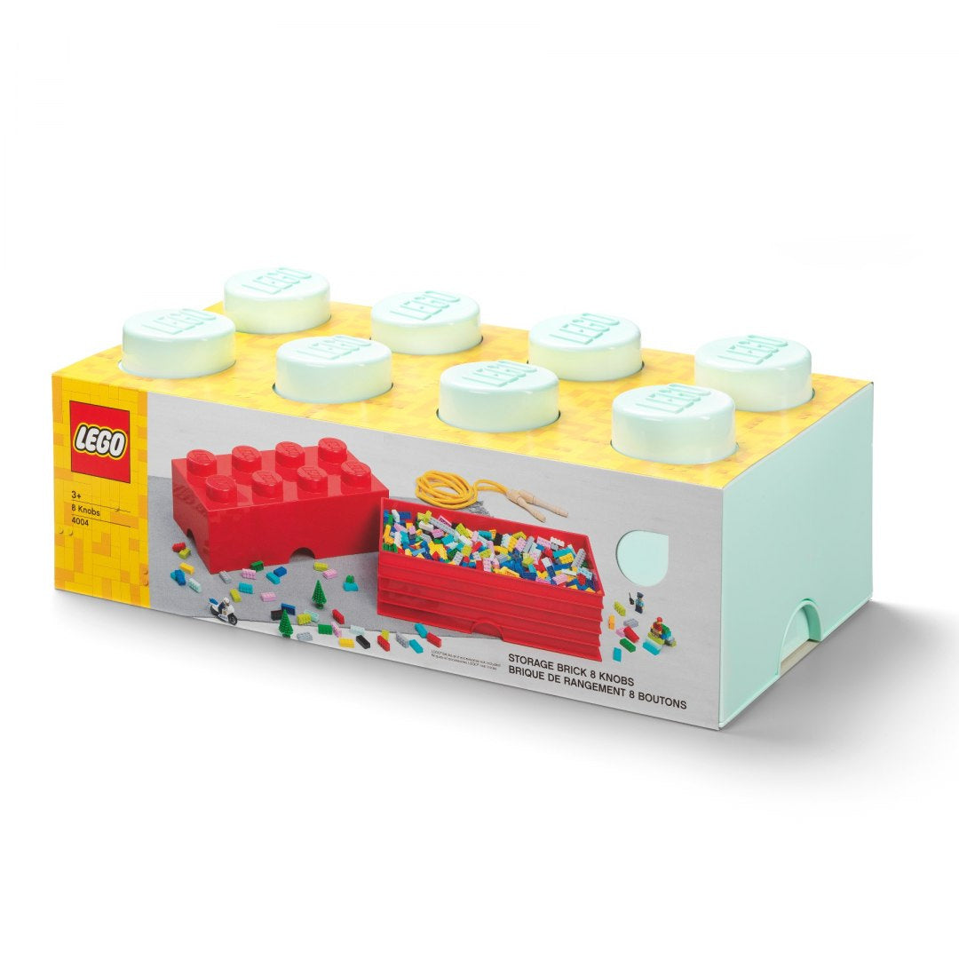 Pojemnik LEGO Brick 8 morski do przechowywania klocków w kształcie dużego klocka LEGO