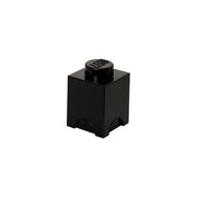 Pojemnik LEGO czarny kształtem przypominający klocka z logo LEGO na górze