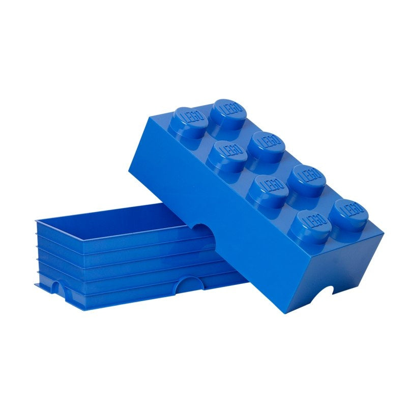 Niebieski pojemnik LEGO Brick 8 z pokrywką w kształcie klocka LEGO do przechowywania