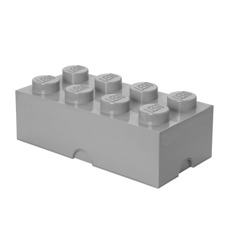 Pojemnik LEGO Brick 8 szary w kształcie klocka LEGO z ośmioma wypustkami
