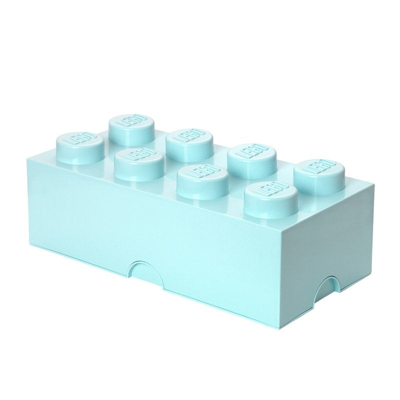 Pojemnik LEGO Brick 8 morski w kształcie klasycznej klocka LEGO do przechowywania zabawek