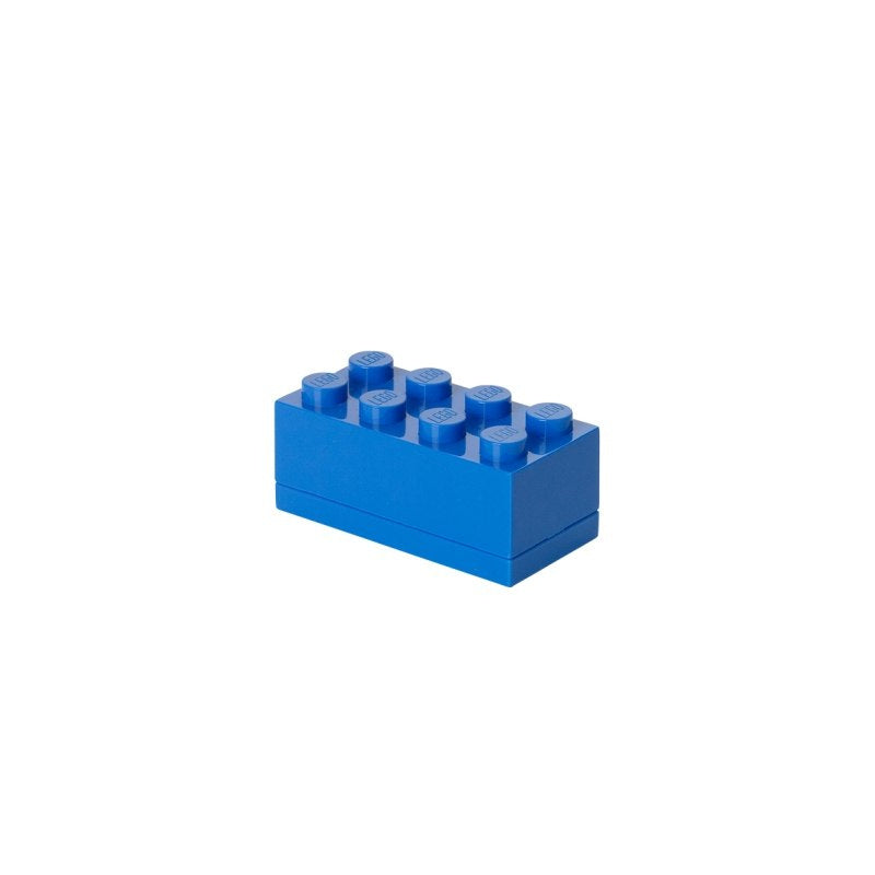 Niebieskie minipudełko LEGO niebieskie w kształcie klocka do przechowywania drobnych przedmiotów
