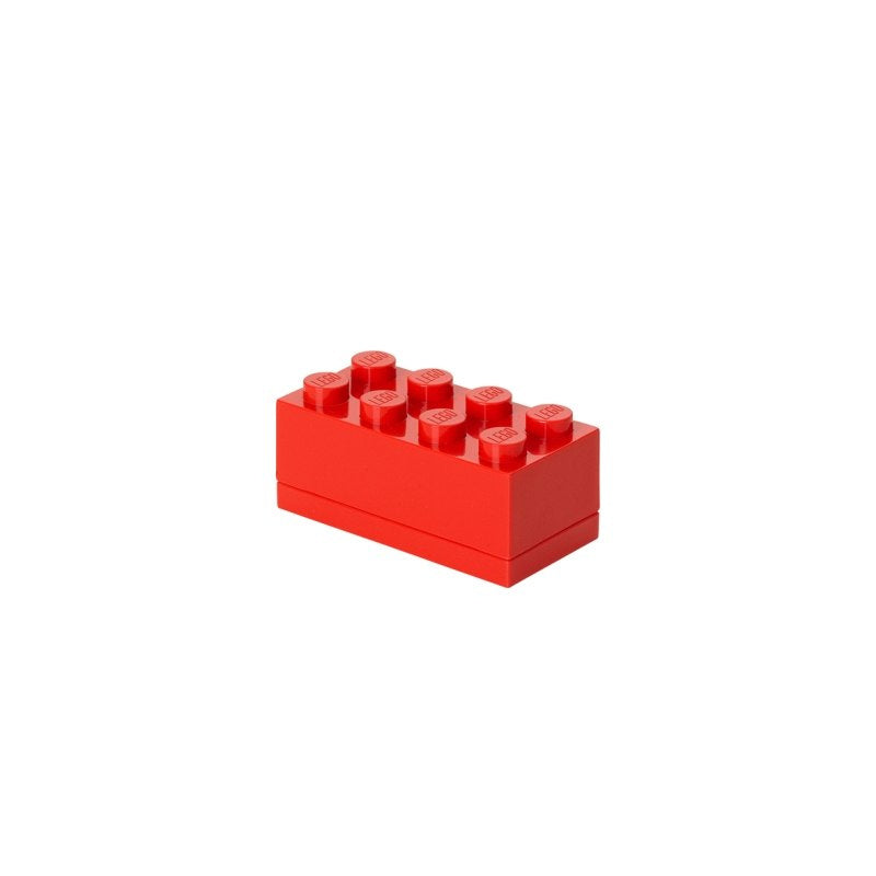 minipudełko LEGO 8 czerwone w kształcie klasycznej cegiełki do przechowywania drobiazgów
