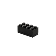 Czarne minipudełko LEGO czarne w kształcie klasycznej klockowej cegiełki