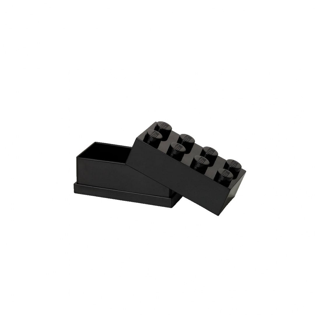 Czarne minipudełko LEGO czarne w kształcie klocka z odczepianą pokrywką