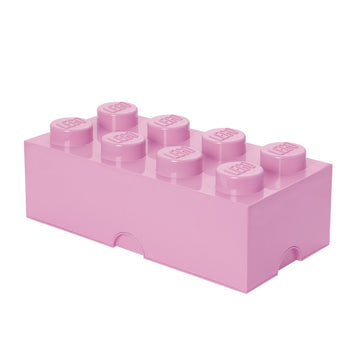 Pojemnik LEGO Brick 8 jasnoróżowy w kształcie klocka LEGO do przechowywania