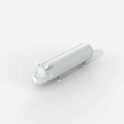 Biały powerbank nosorożec 4800 mAh o nowoczesnym geometrycznym designie od Yamann