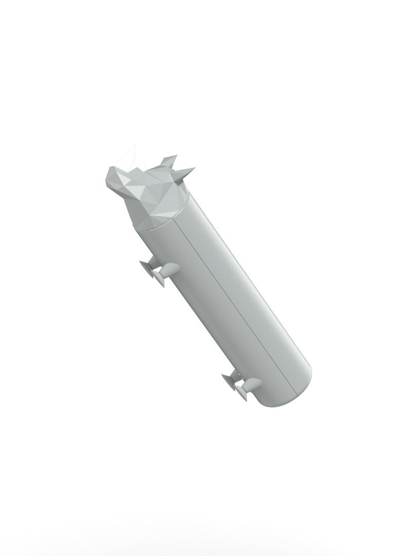Biały powerbank nosorożec 4800 mAh marki Yamann o oryginalnym geometrycznym kształcie