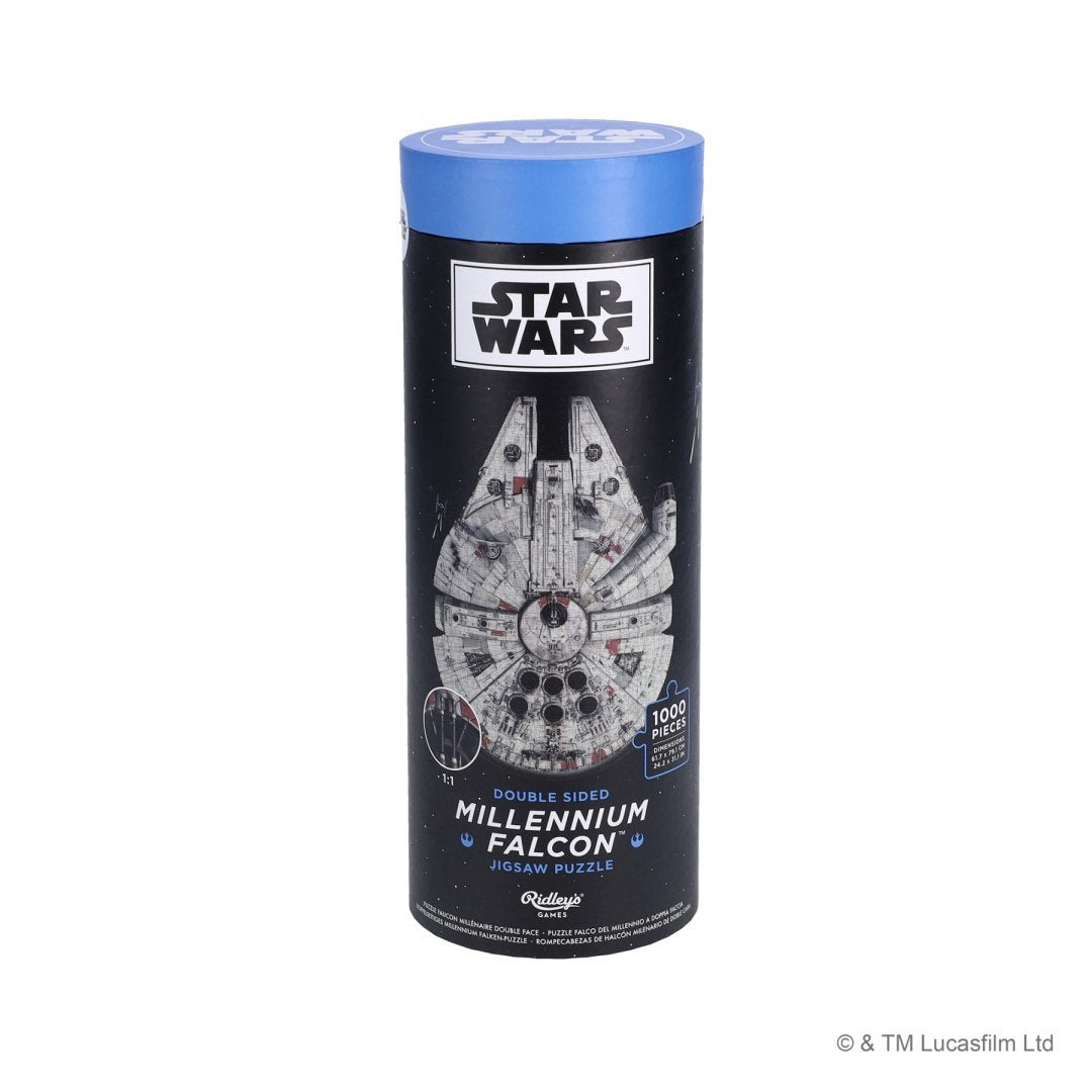 Puzzle Star Wars Millennium Falcon 1000 elementów w okrągłym opakowaniu Galison