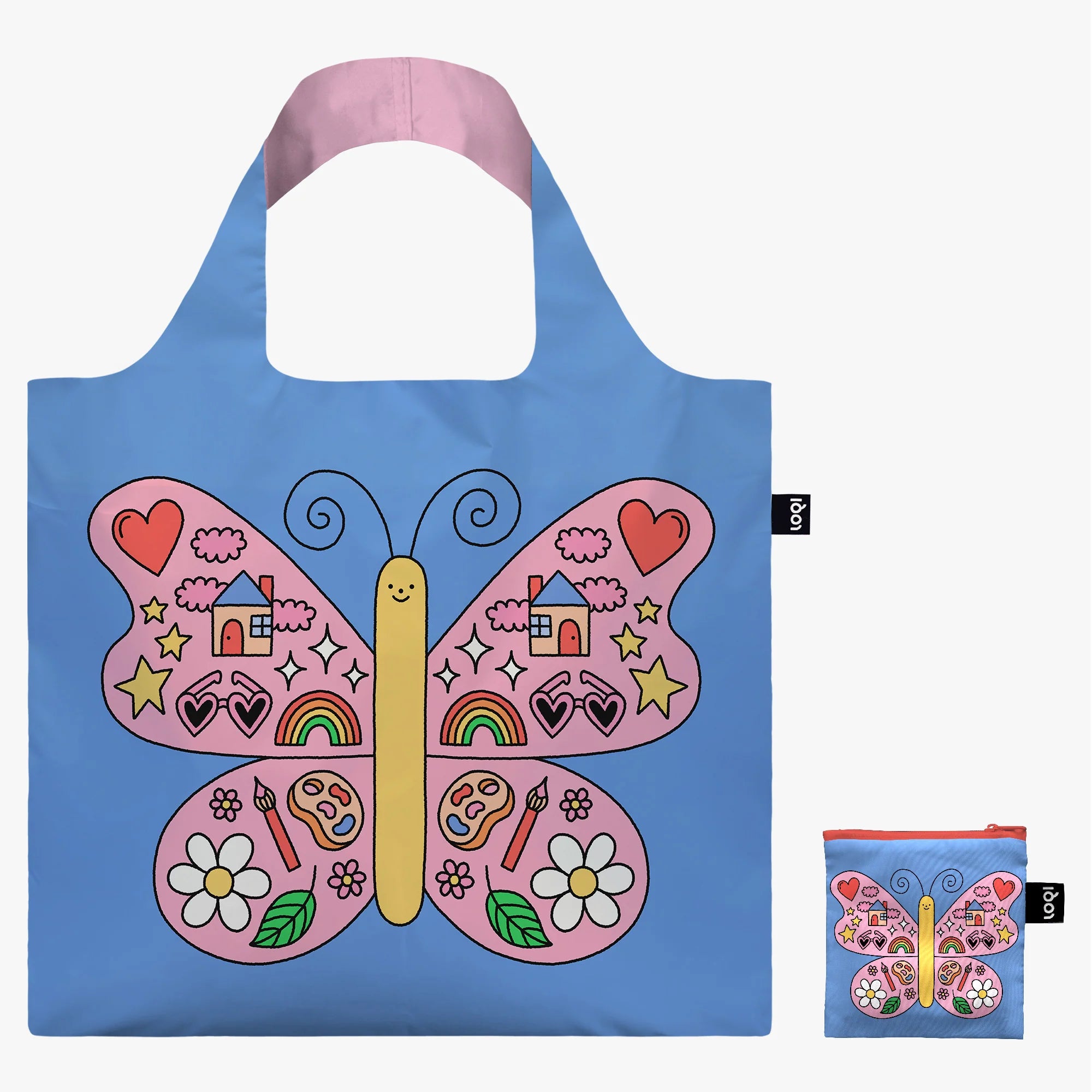 Torba LOQI Rosie Pink – Rose Butterfly