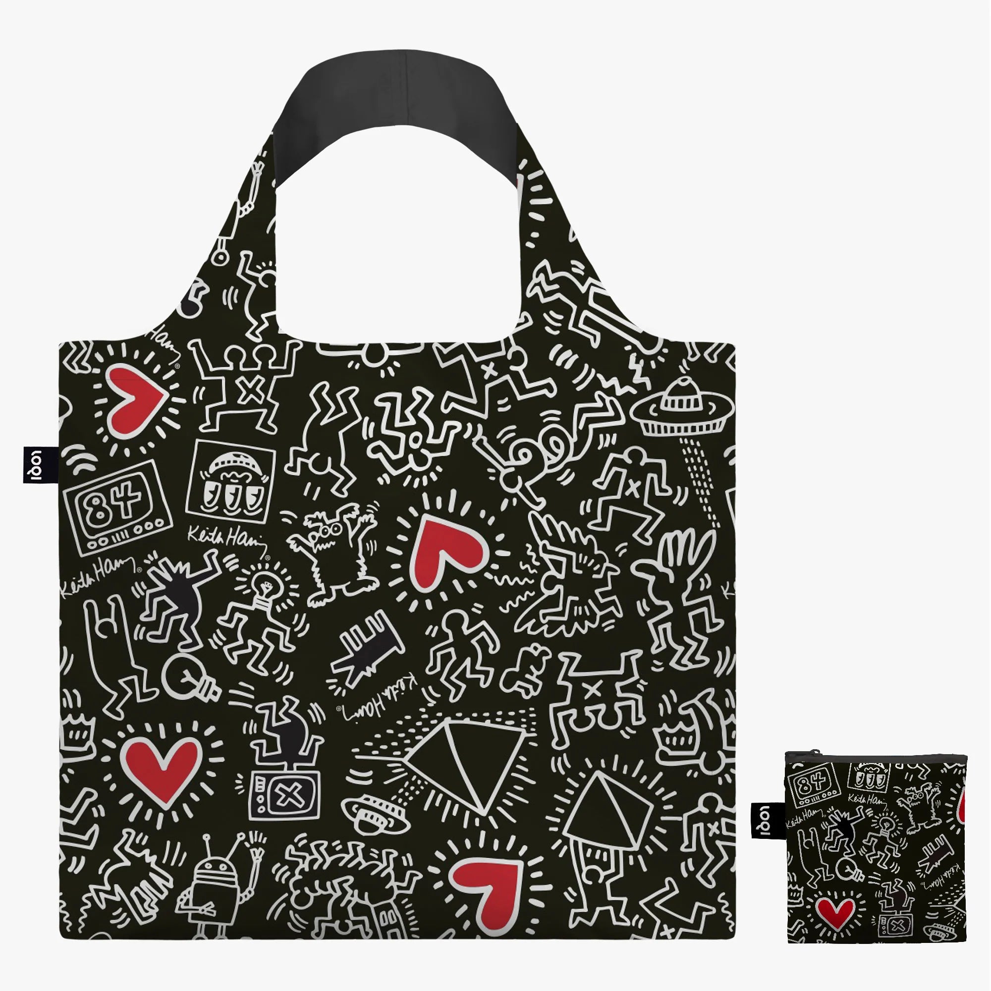 Torba LOQI Keith Harring – Black Pattern