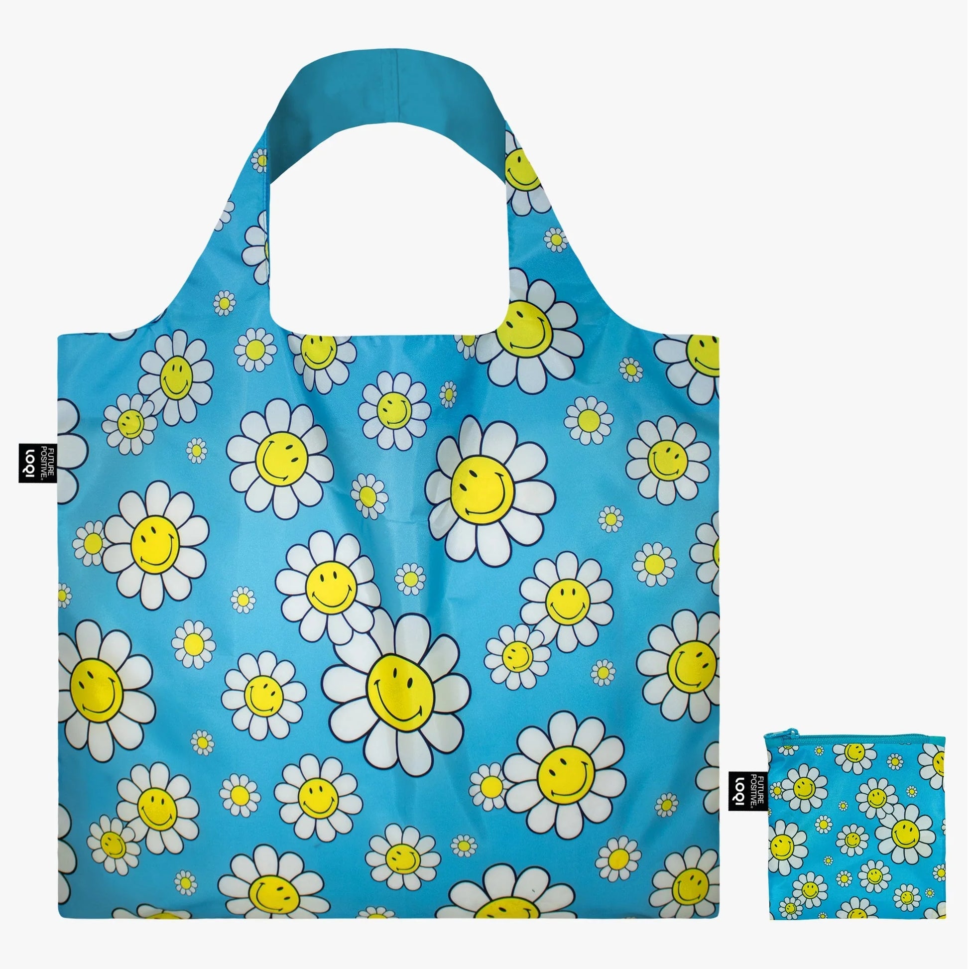 Torba LOQI Smiley – Flowers Blue