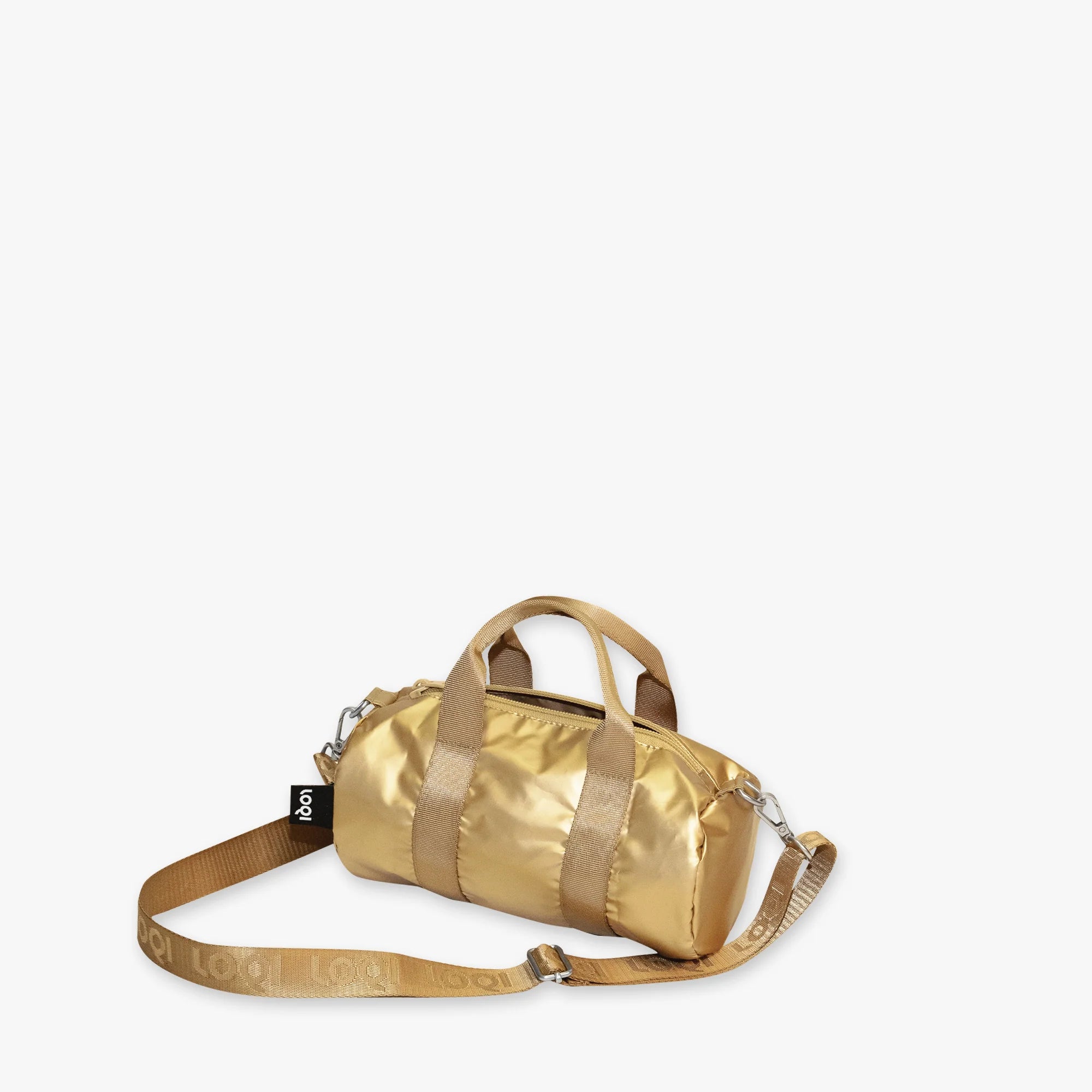 Torba weekender LOQI – złota (mała)