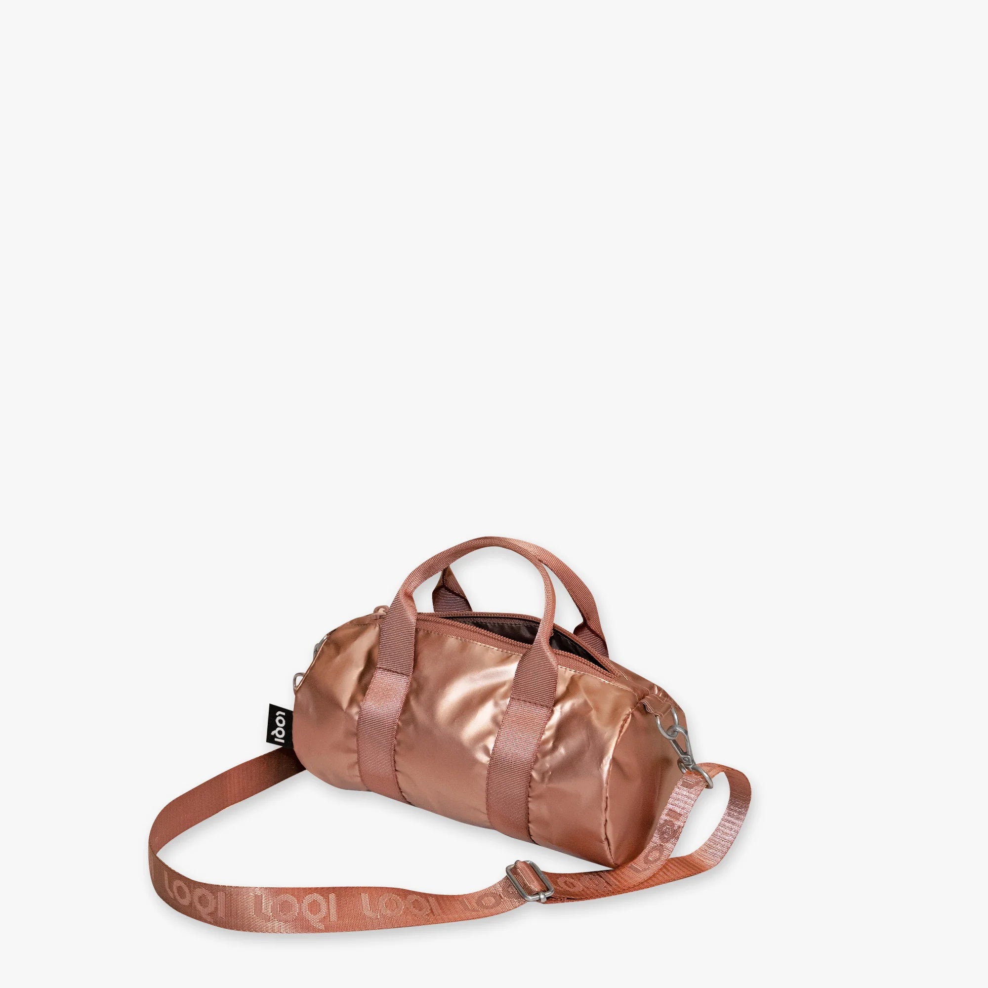 Torba weekender LOQI – rose gold (mała)
