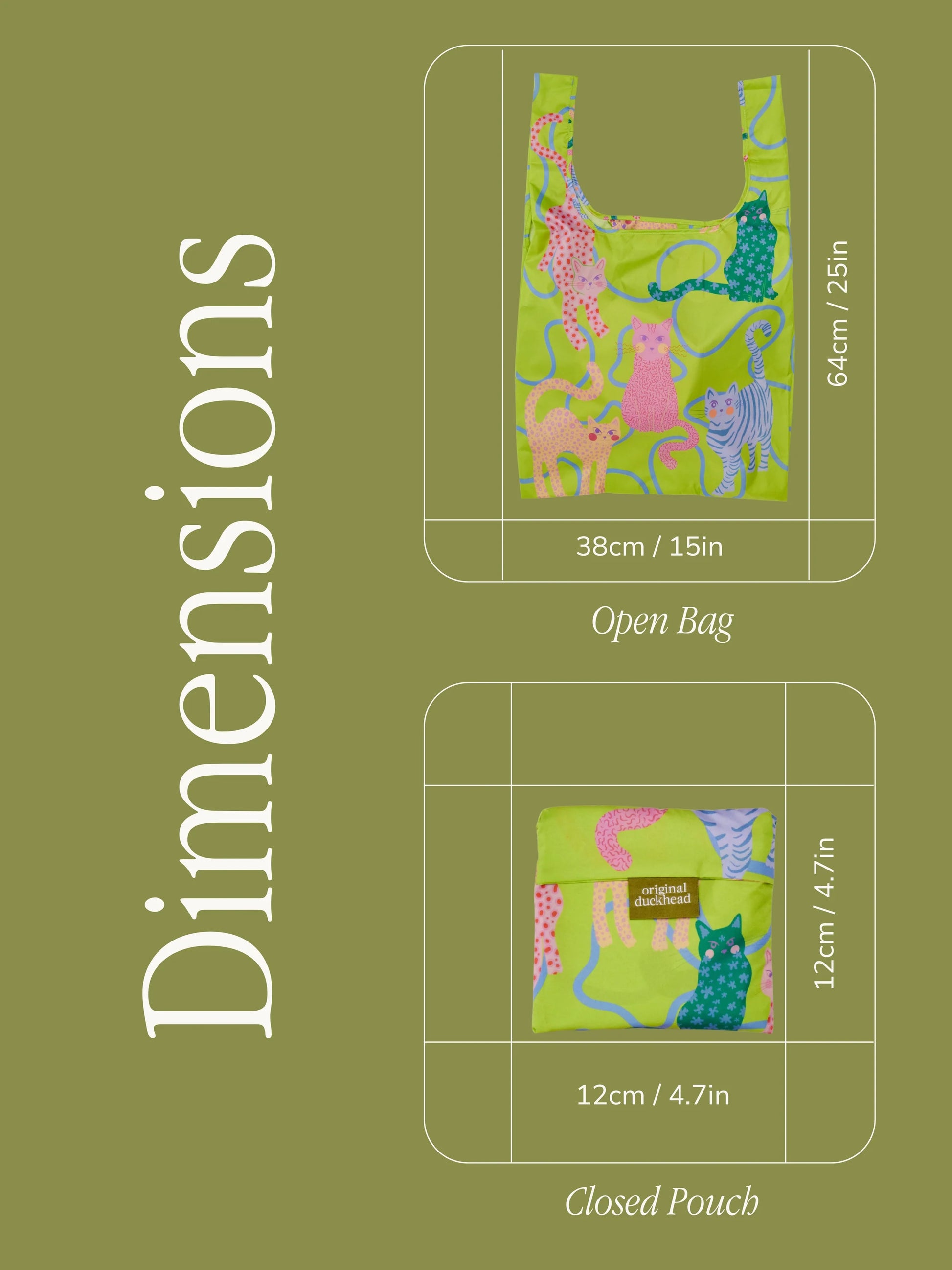 Torba upcyklingowa ODH – Lime Arty Cats