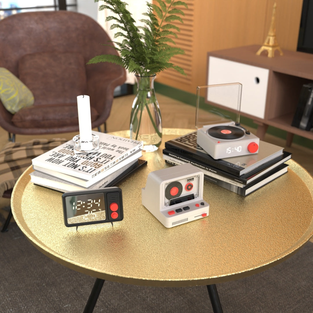Retro-Lautsprecher ohne Kabel MOB – grau
