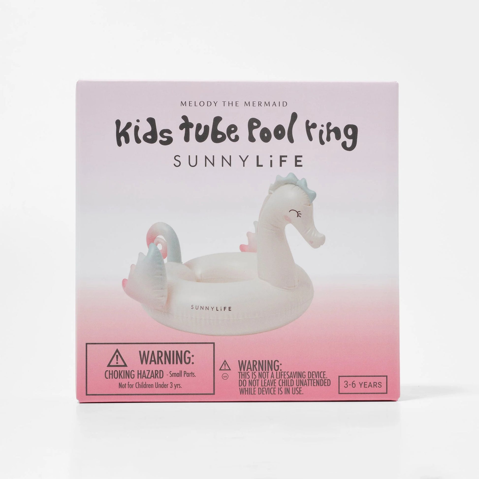 Opakowanie koła do pływania dla dzieci syrenka marki SUNNY LIFE w kształcie konika morskiego