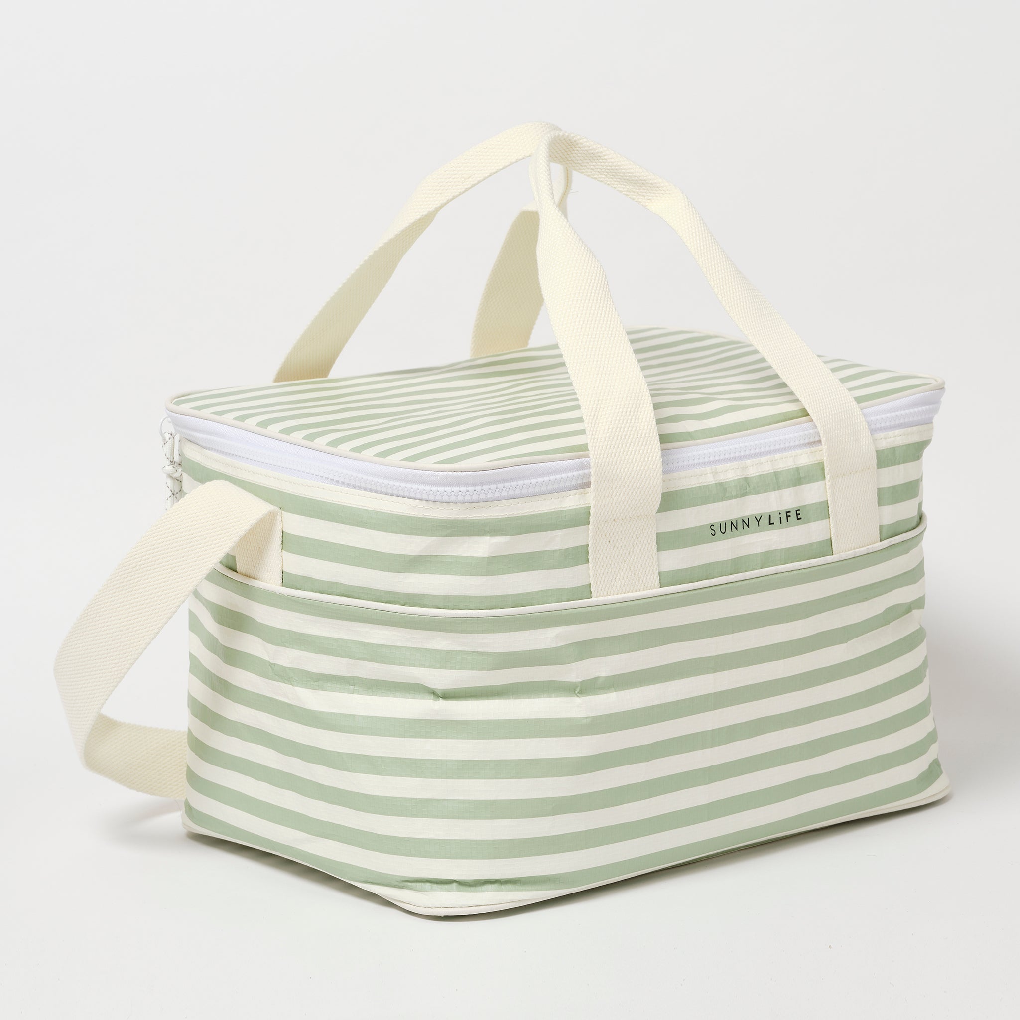 Bolsa térmica La Palma Sage Stripe - grande