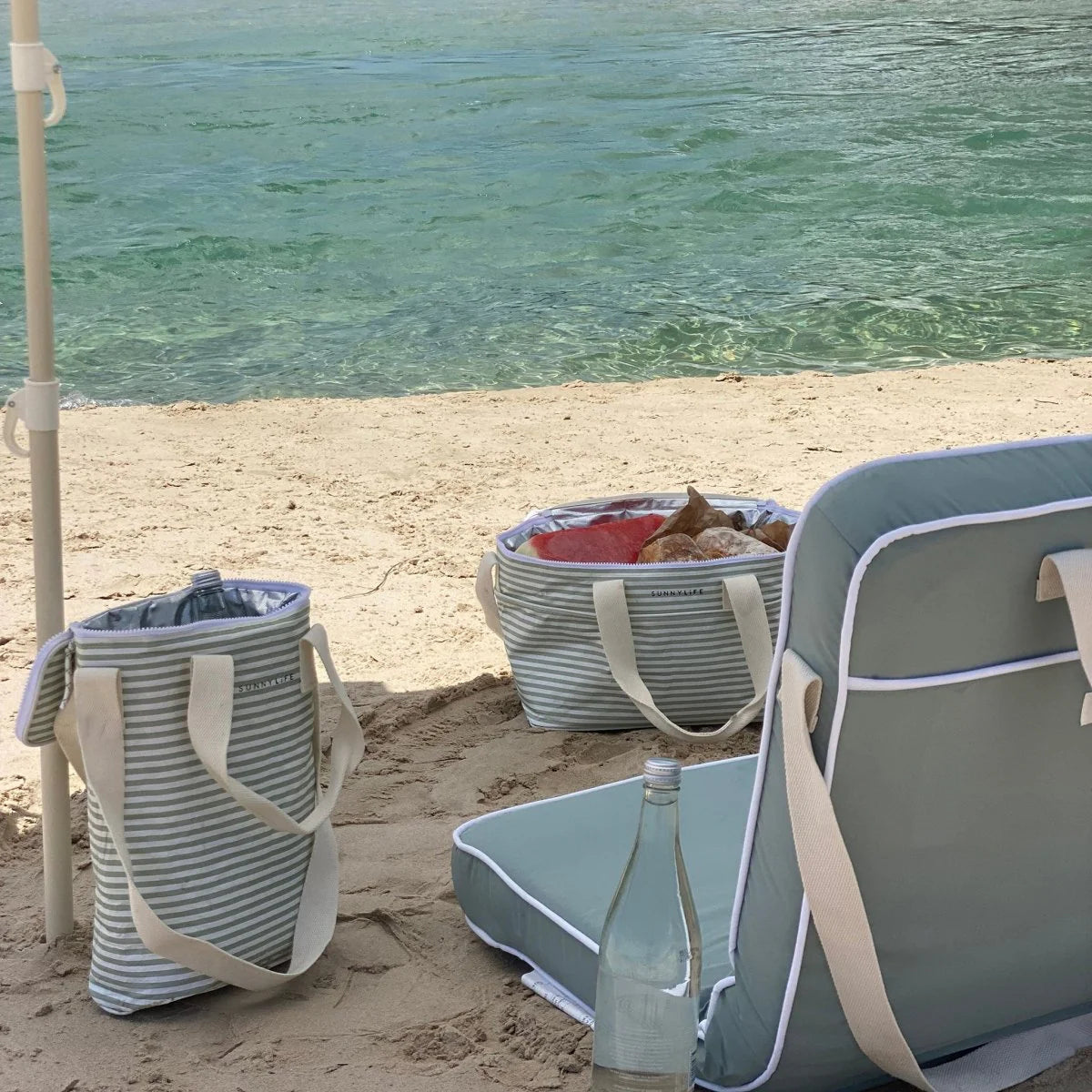 Torba termiczna na napoje – La Palma Sage Stripe